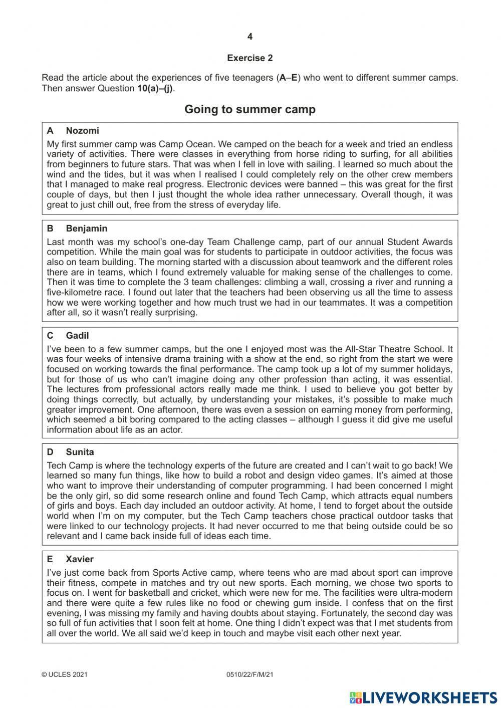 grades 9 and 10 practice reading 1