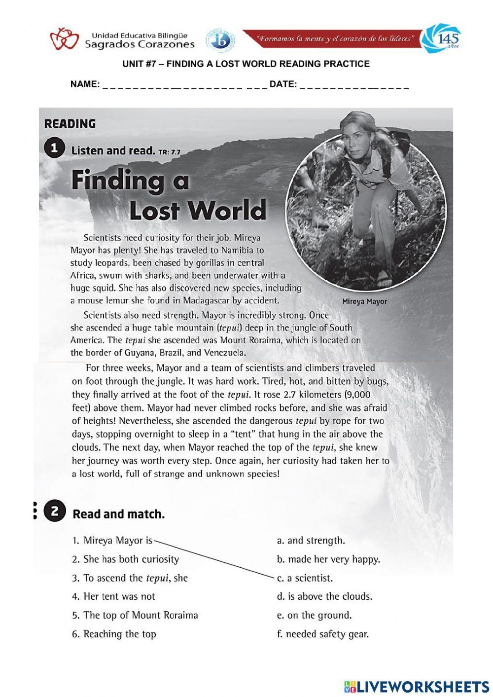 Finding a Lost World