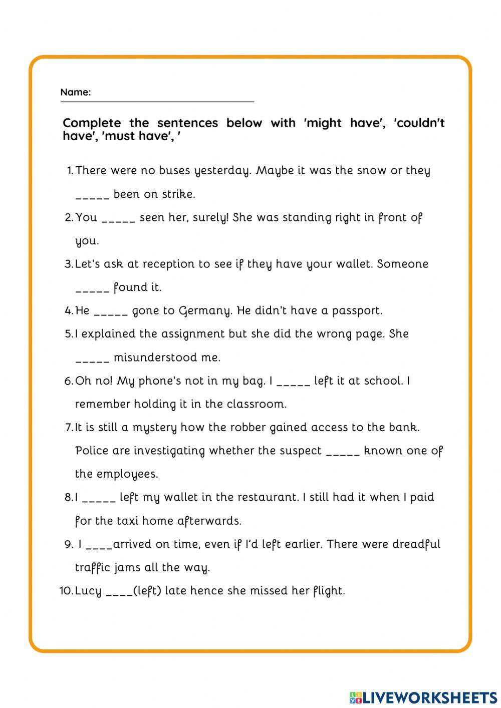 MODAL PAST POSSIBILITY