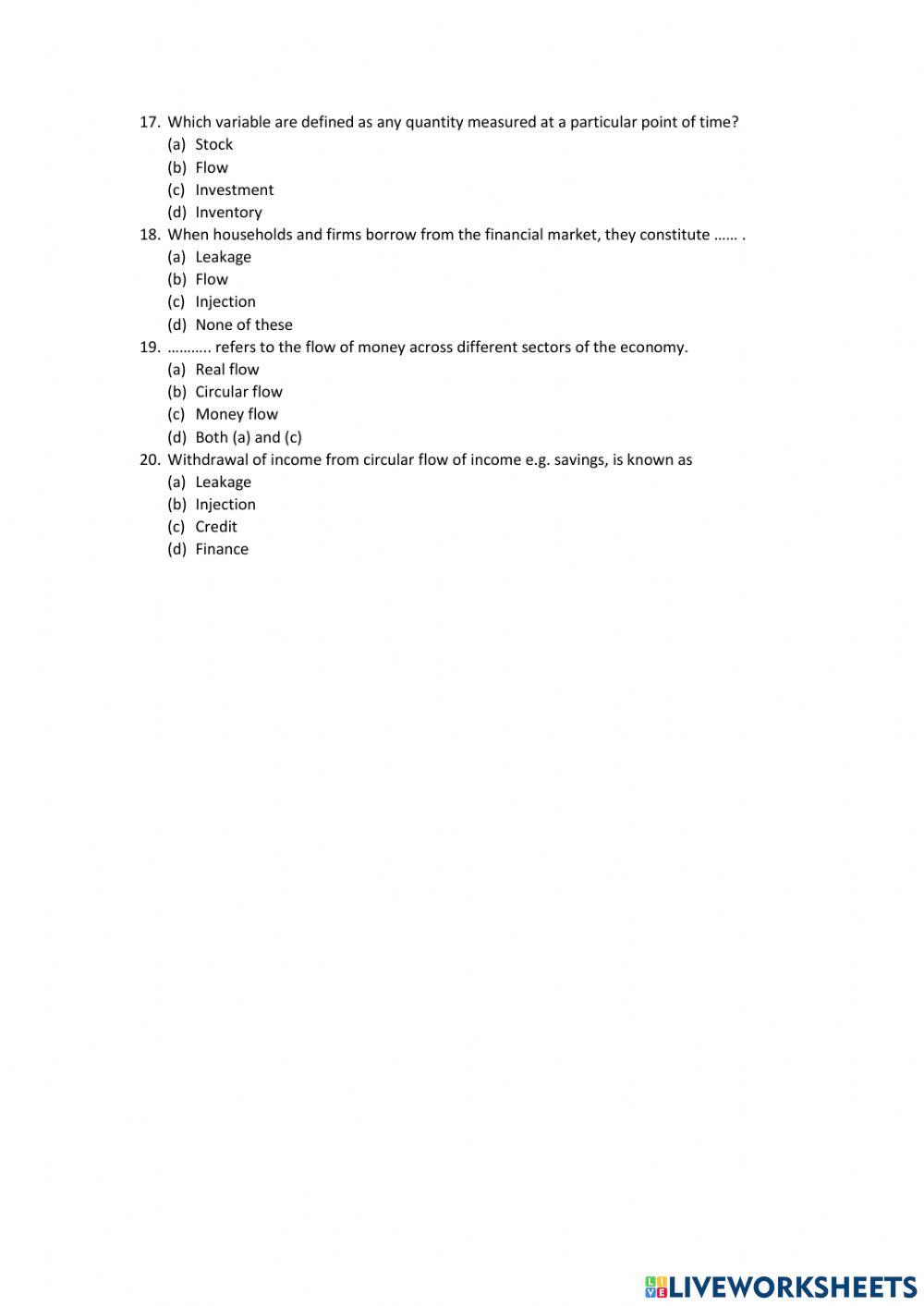 Circular Flow of Income