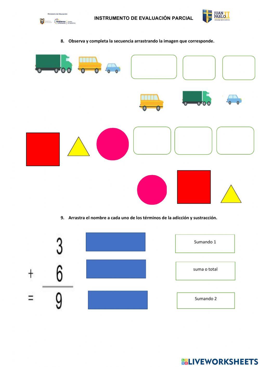 Evaluación de Matemáticas