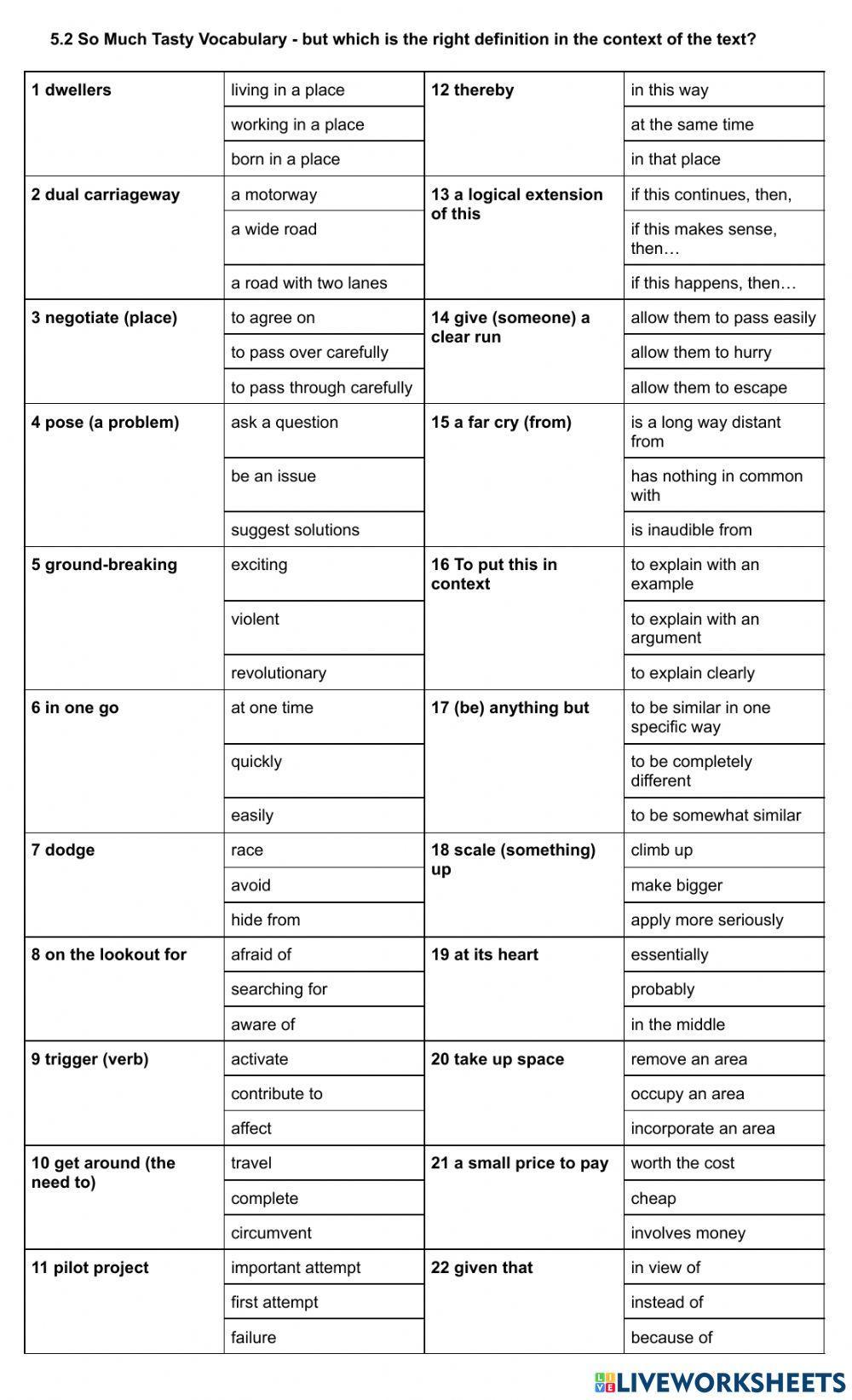 ADV Booster Reading 5.2 vocab choose