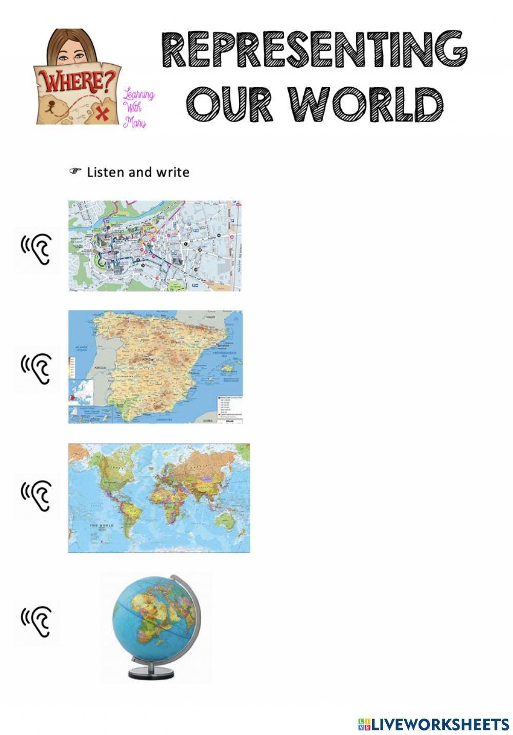 Maps, plans and globes worksheet Live Worksheets