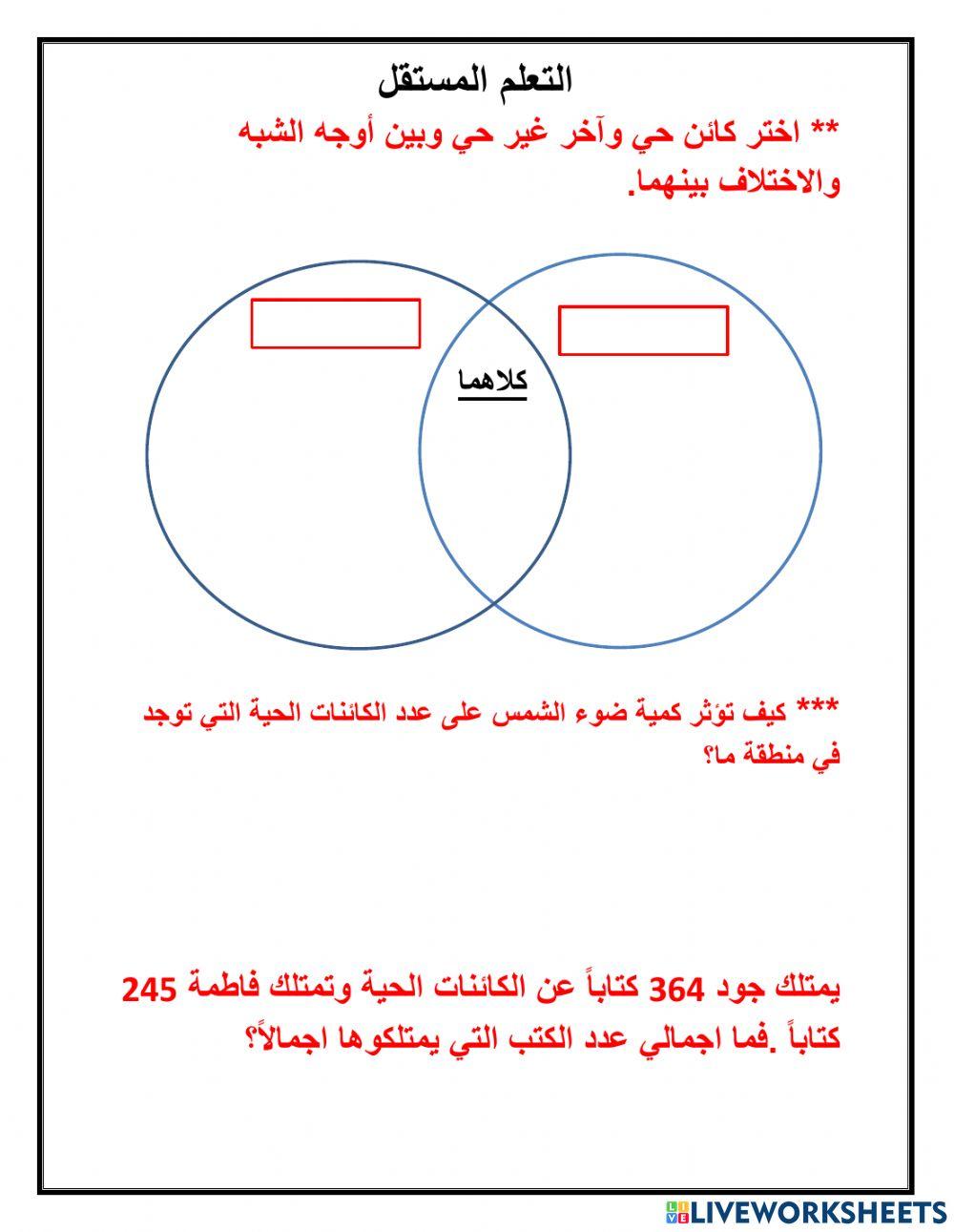 الكائنات الحية والأشياء غير الحية