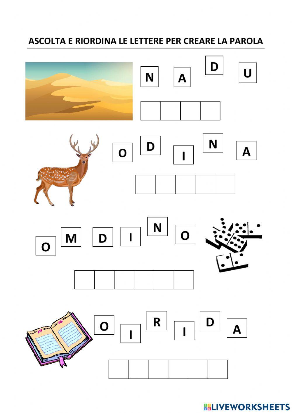 Ascolta e riordina con la D