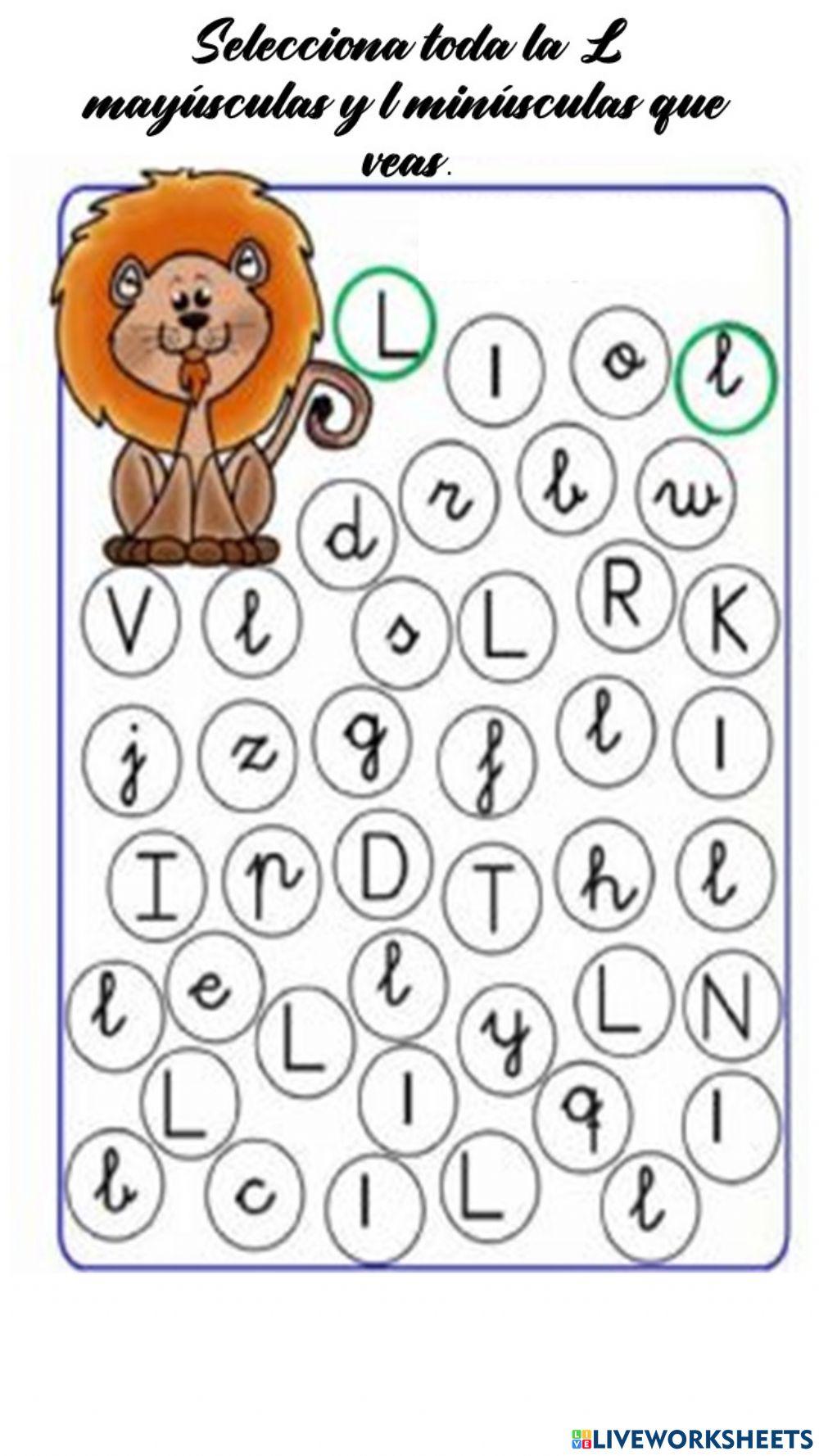 Selecciona la consonante L- l.