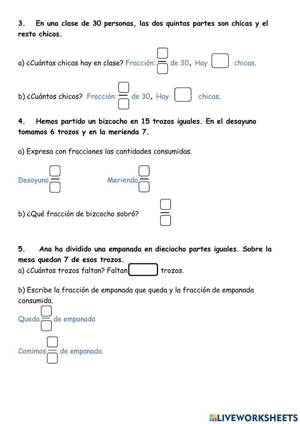 Sumar restar fracciones mismo denominador