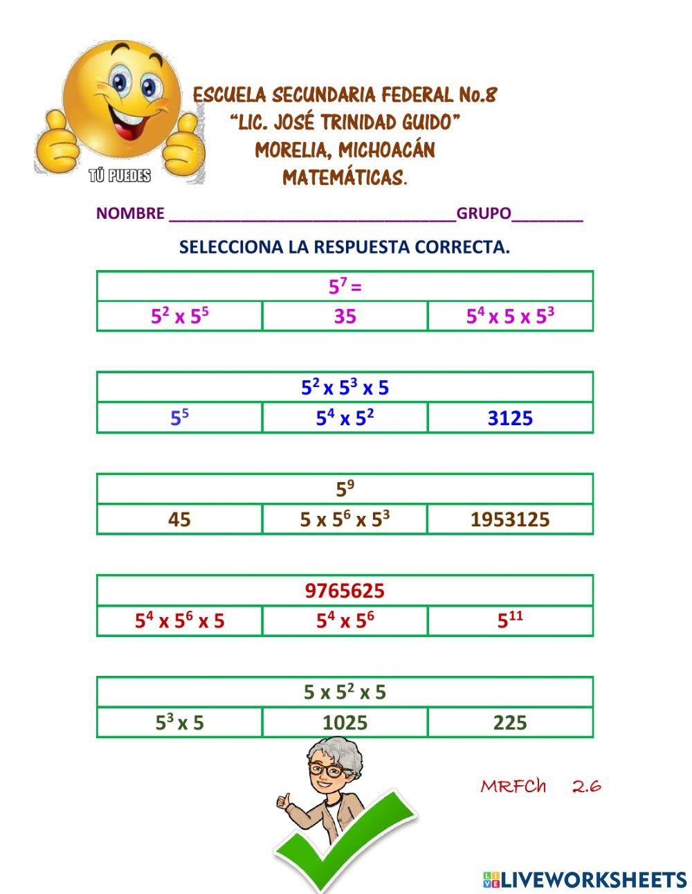 Producto de potencias de igual base