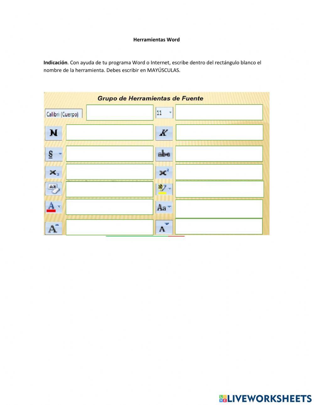 Herramientas de word