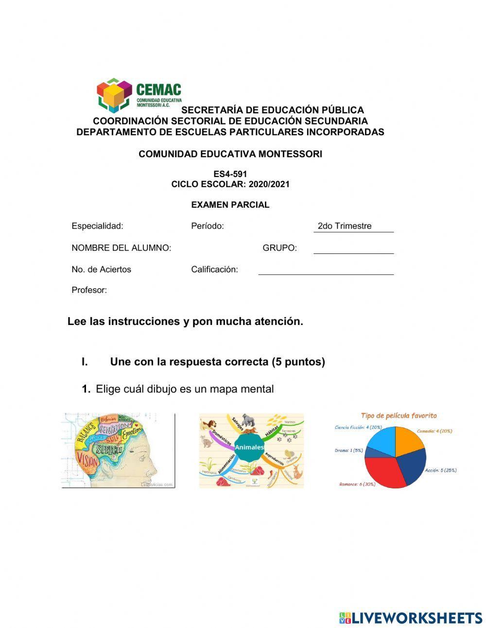 Examen parcial 1 Trimestre 2
