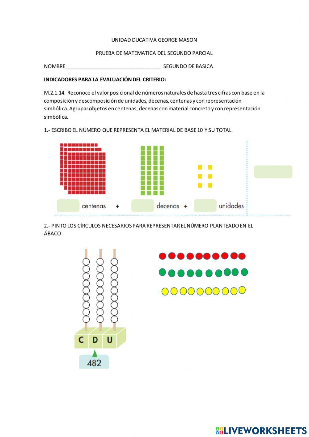 prueba mate parcial 2  segundo