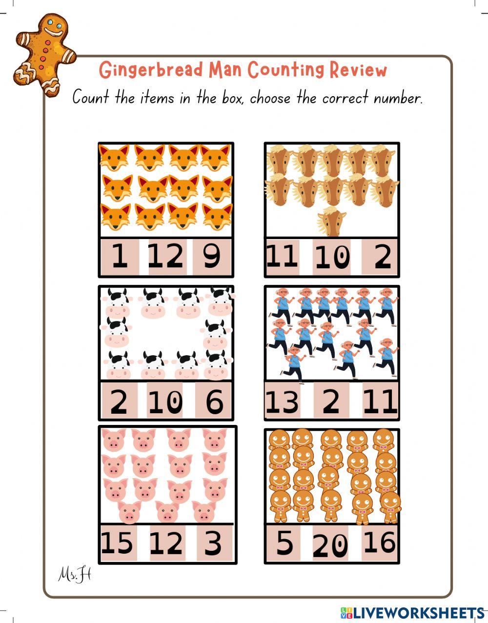 Counting 11-20 - Gingerbread Man