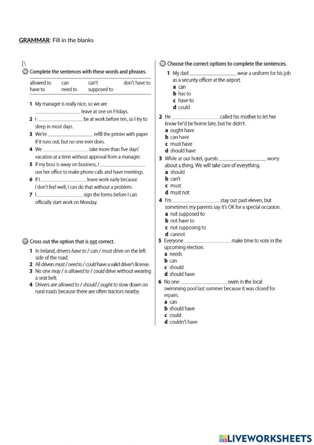 Perspectives 4 - Unit 6 - modal verbs
