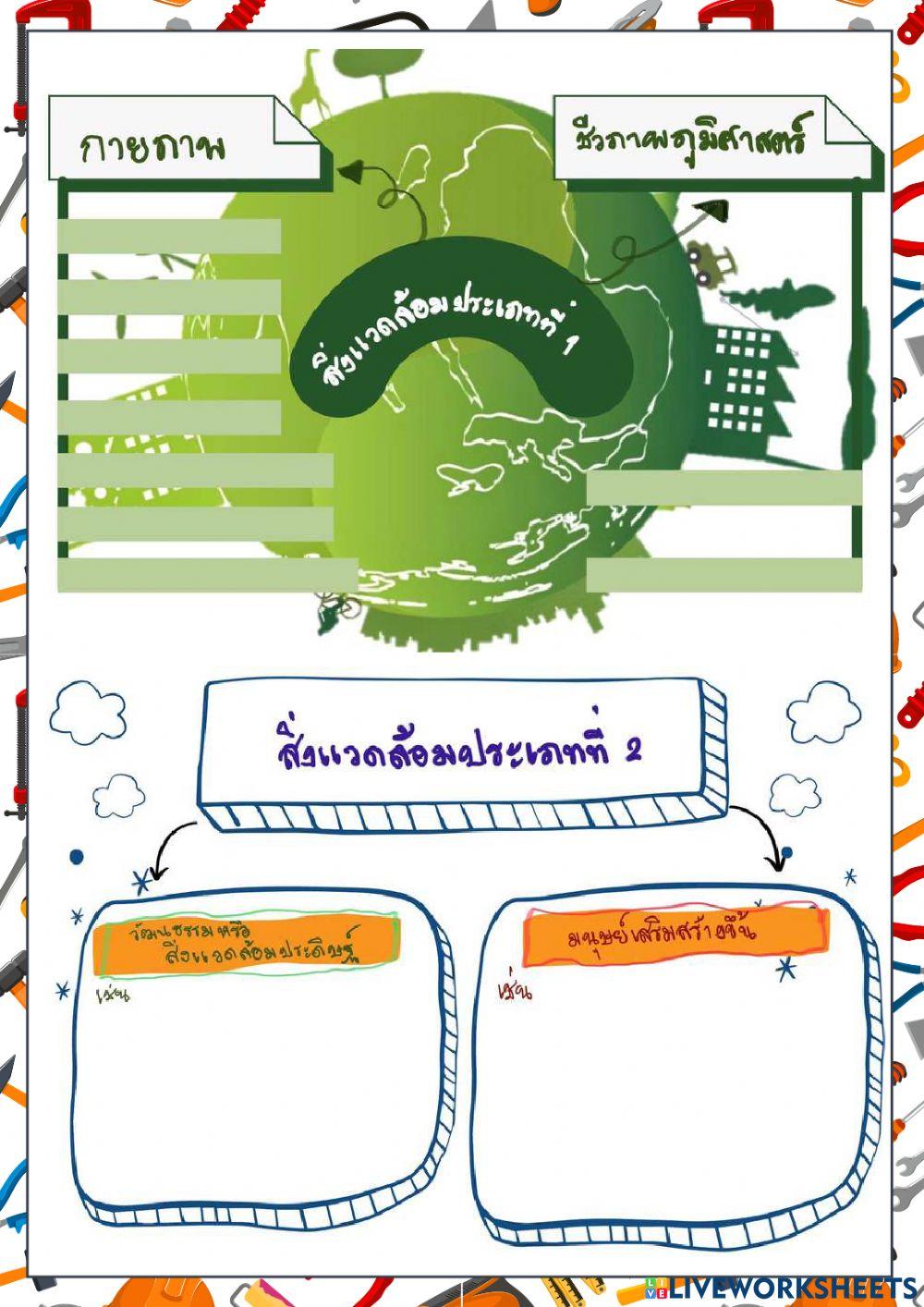 ใบงาน ทรัพยากรธรรมชาติและสิ่งแวดล้อม ม.6