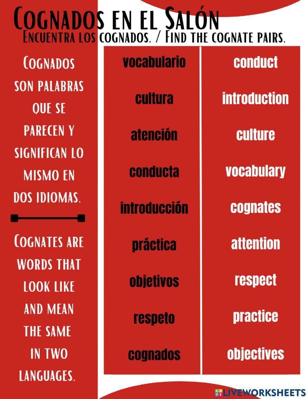 Cognados en el Salón