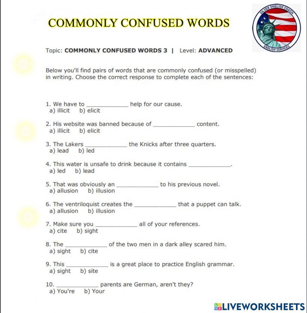 Commonly confused words 3