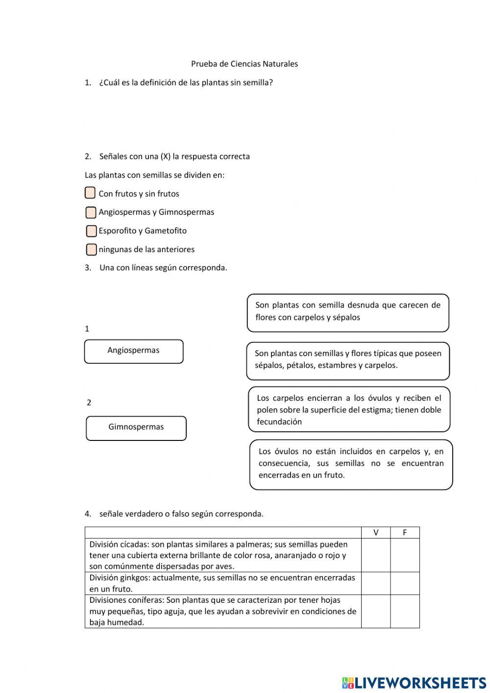 Las plantas con semilla