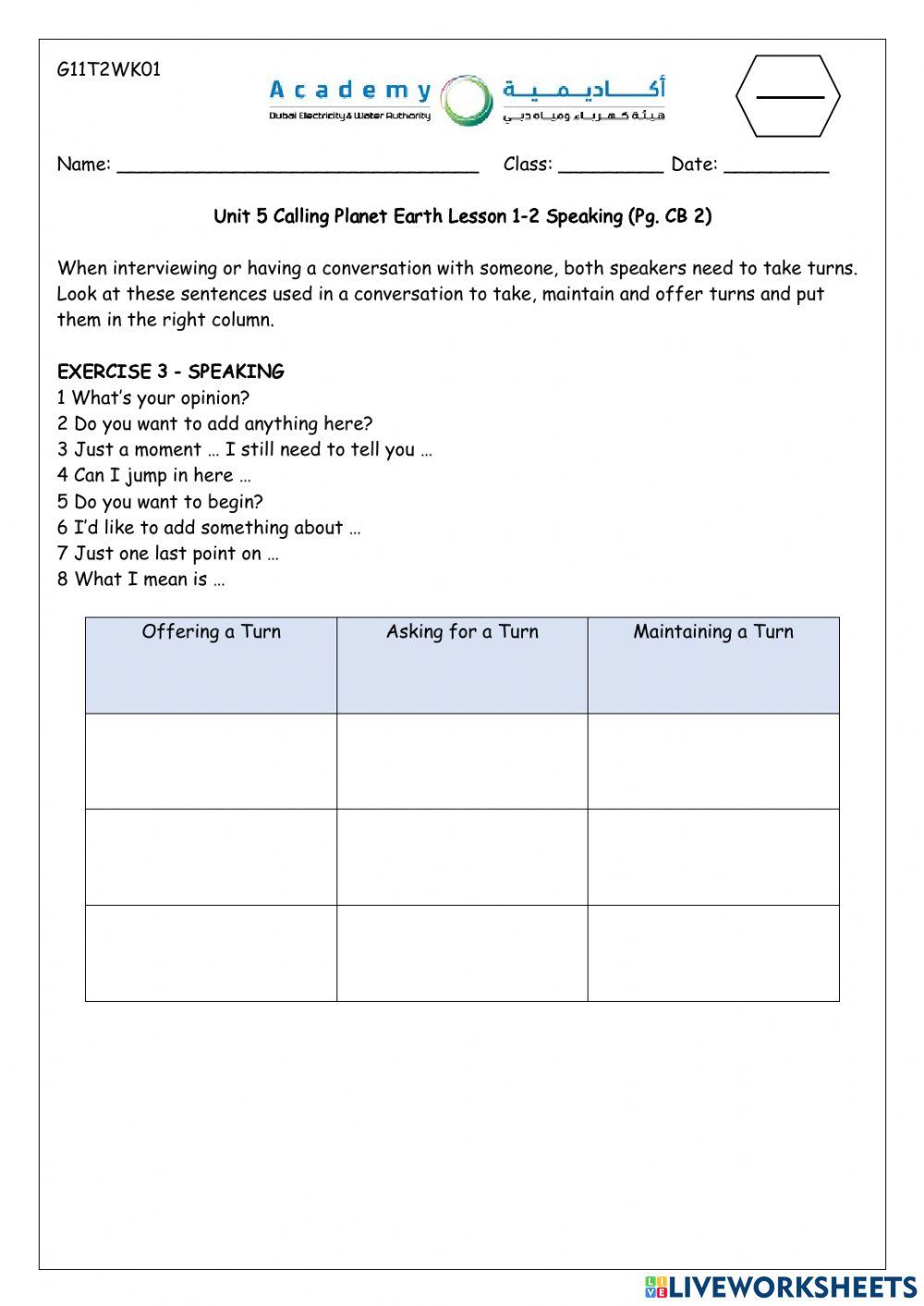 BTS T2 Unit 5 Lesson 1-2 Speaking