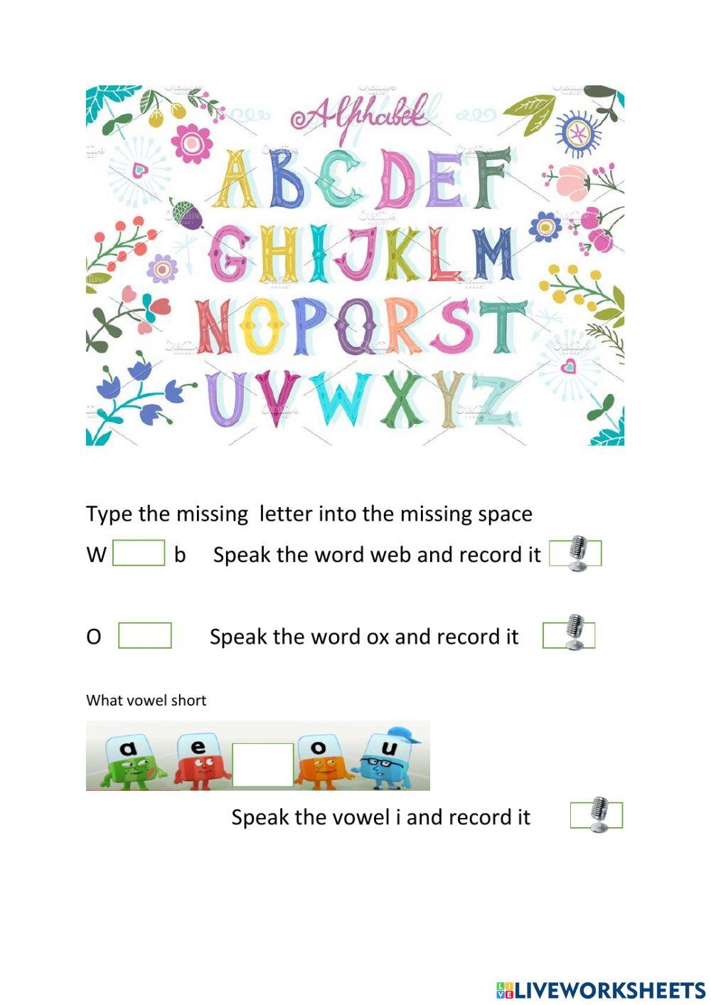 Learn to read series find the missing letter