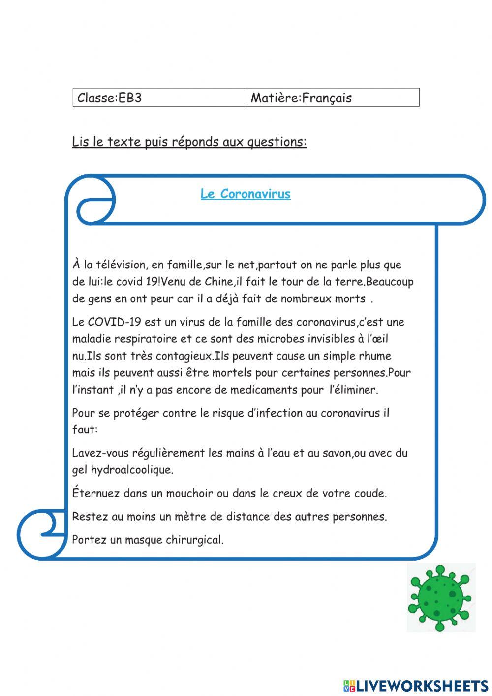 Grade 3 French online exercise for | Live Worksheets