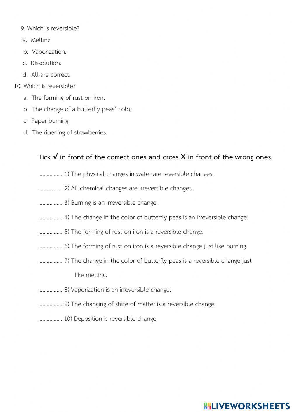 Midterm Test: Changes