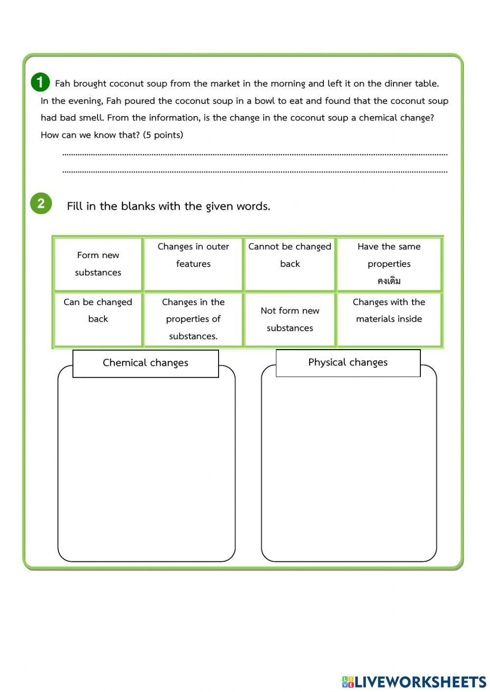 Midterm Test: Changes