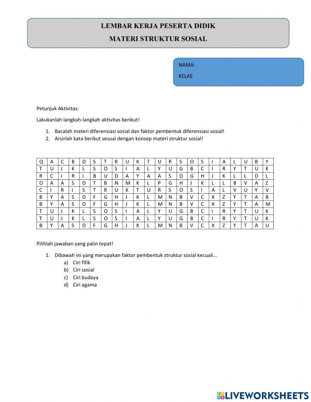 Lkpd struktur sosial