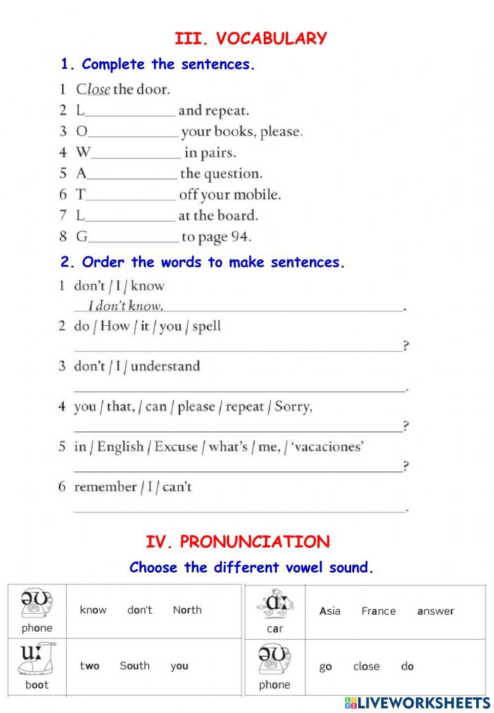 U1C: Open your books, please