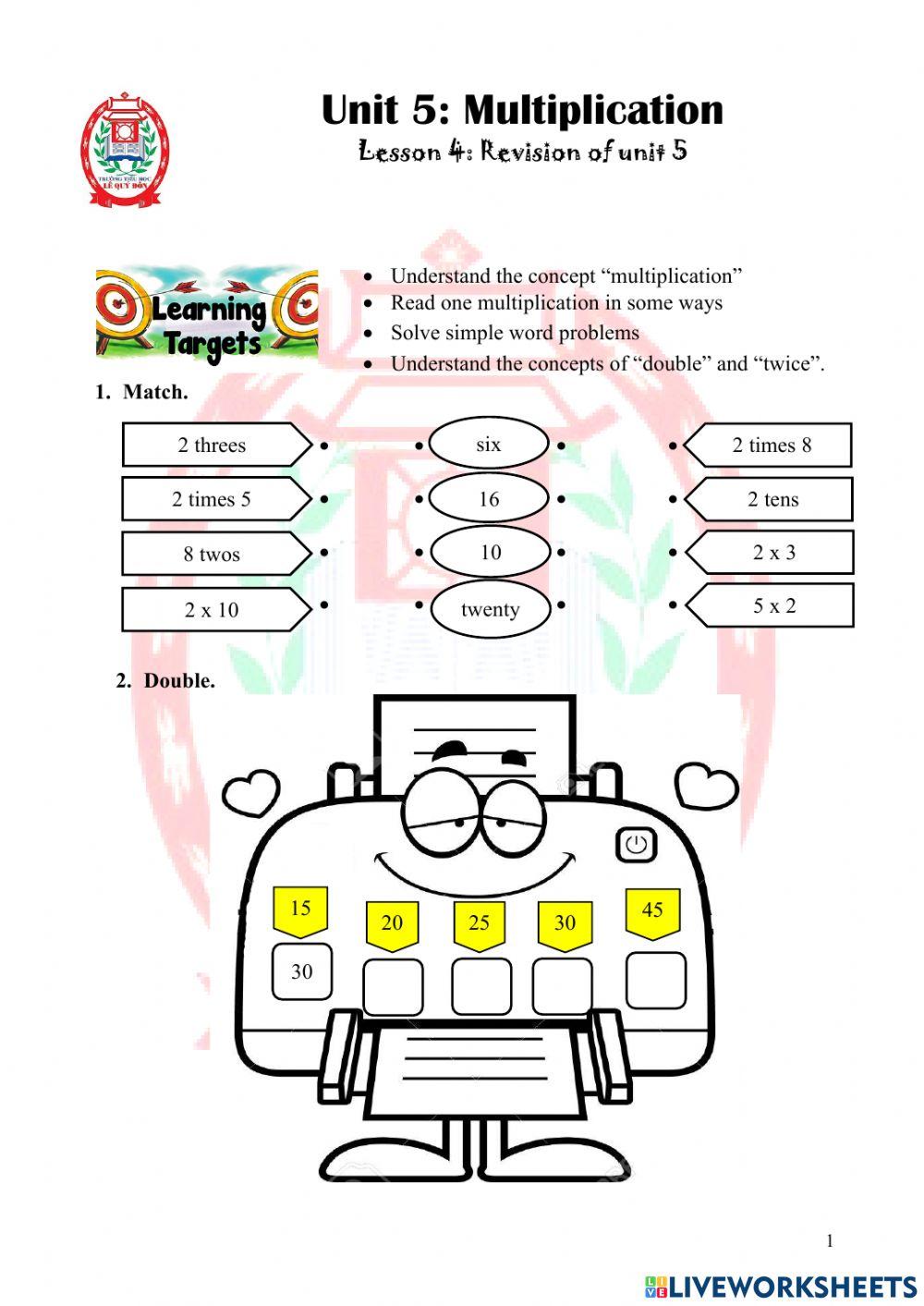 Math 3-U5L4-Revision