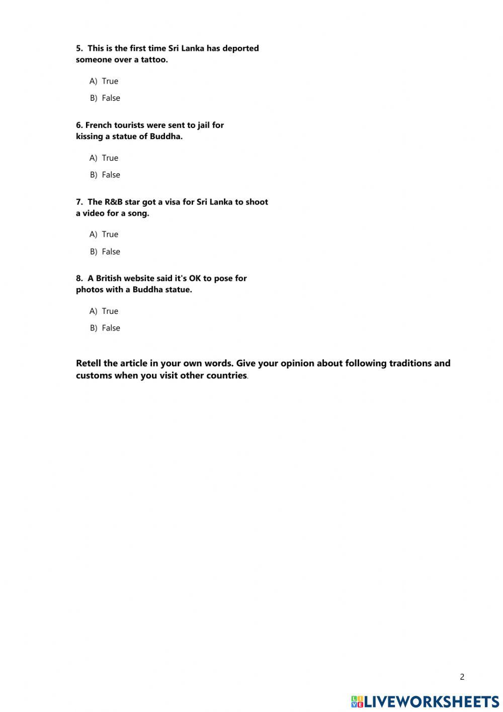 Cultural misunderstanding