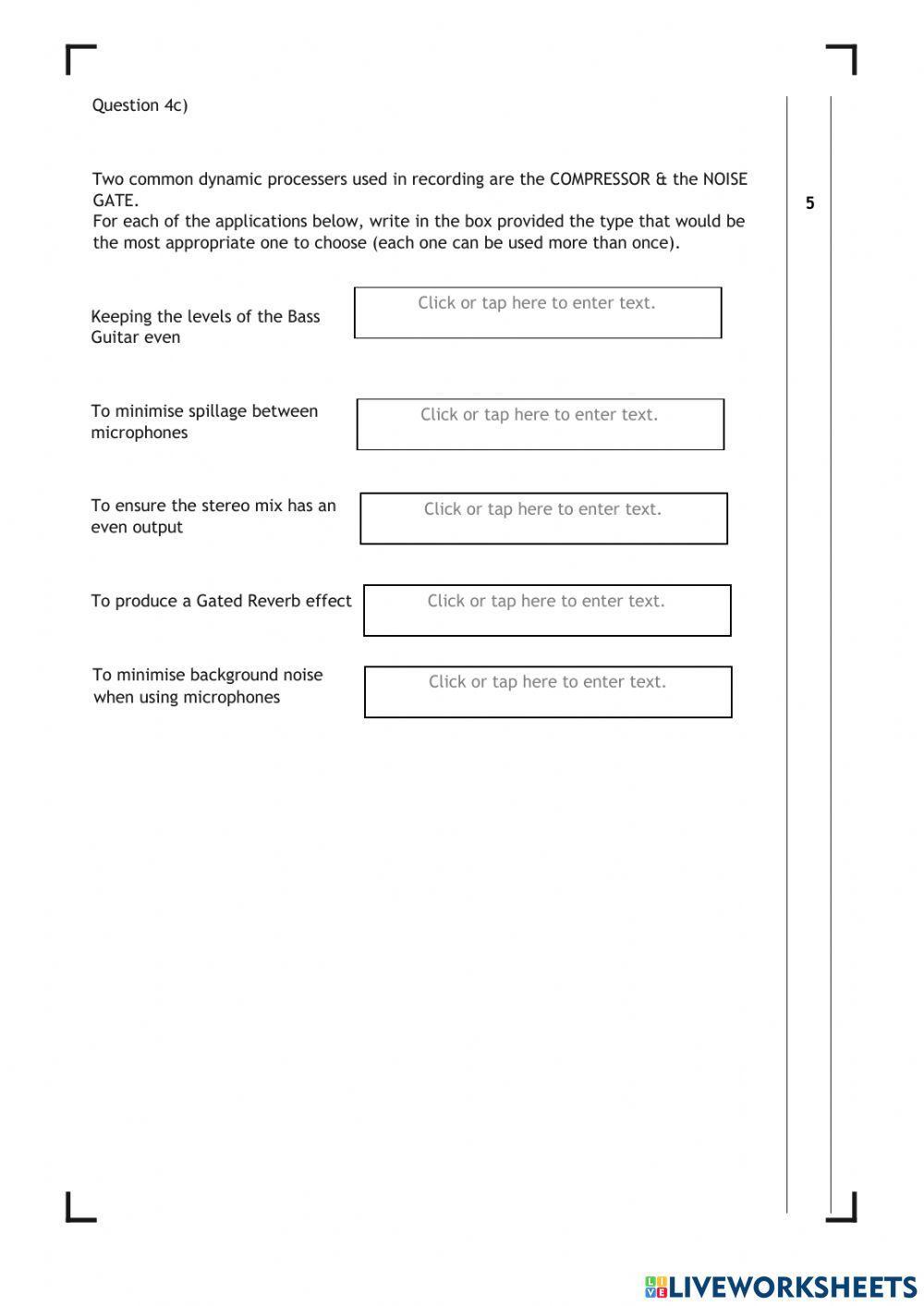 Nat 5 Tech Effects and Processes 1