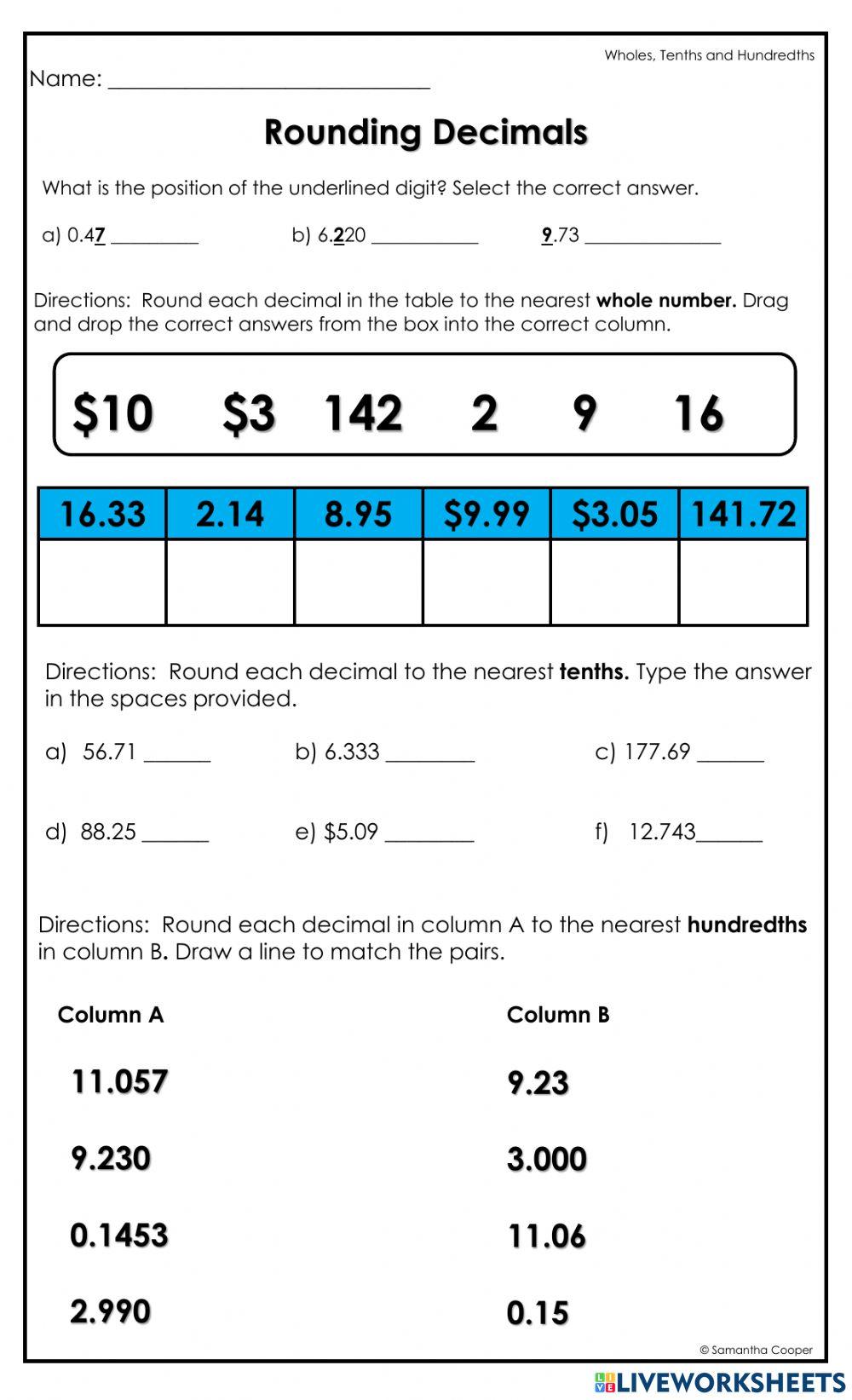 Rounding Decimals