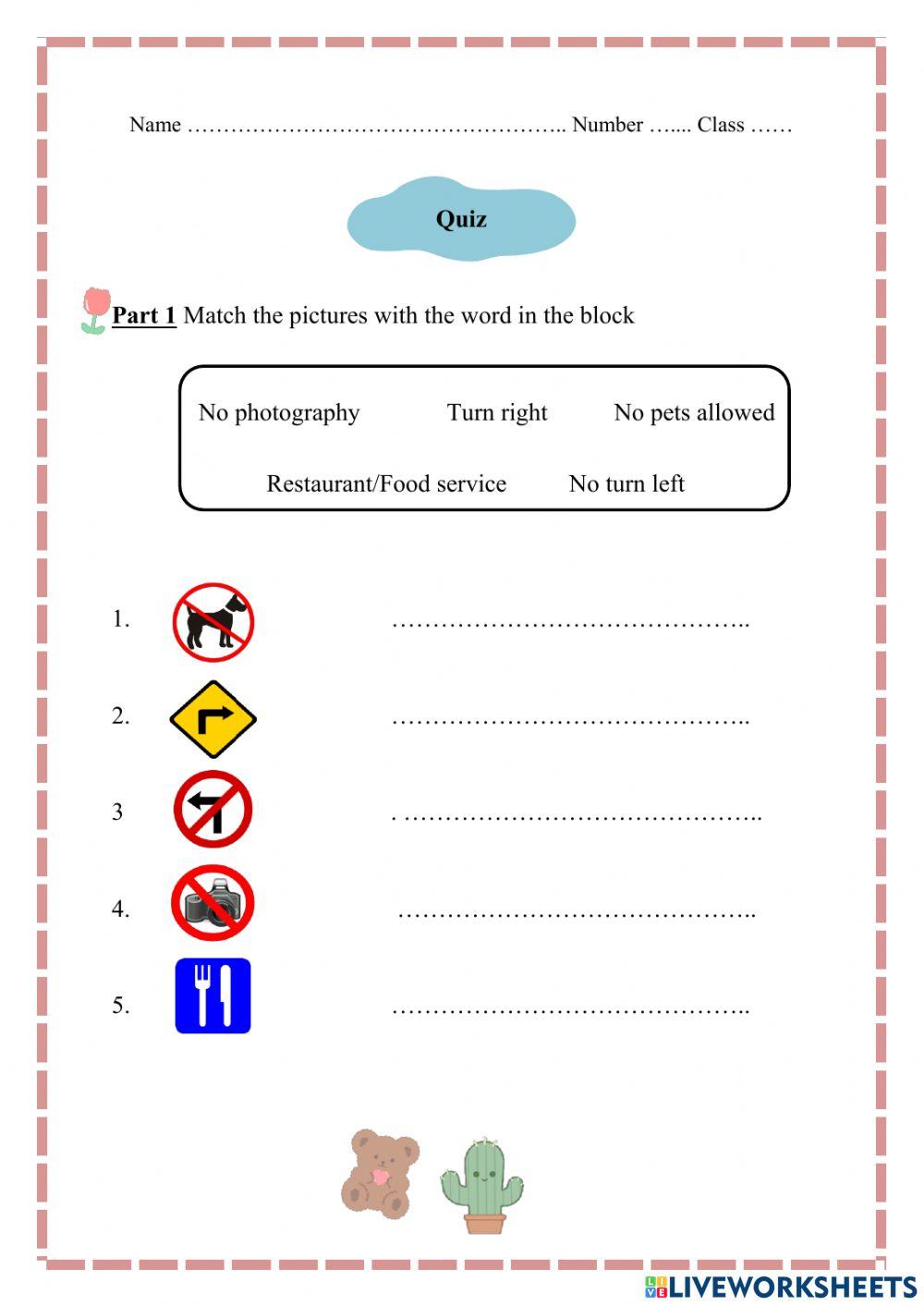 Traffic signs and symbols