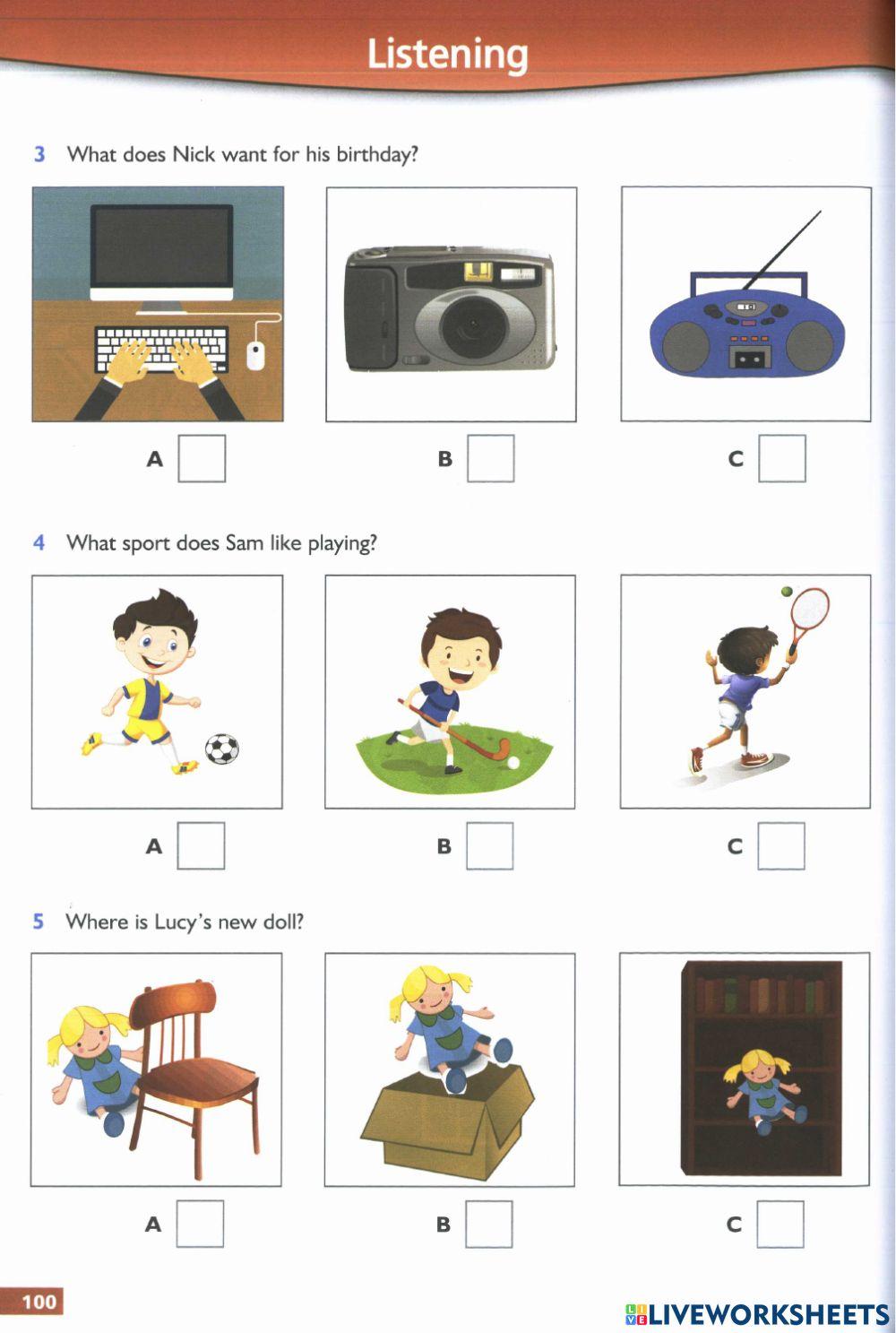 LISTENING - TEST 6 STARTER SUCCEED