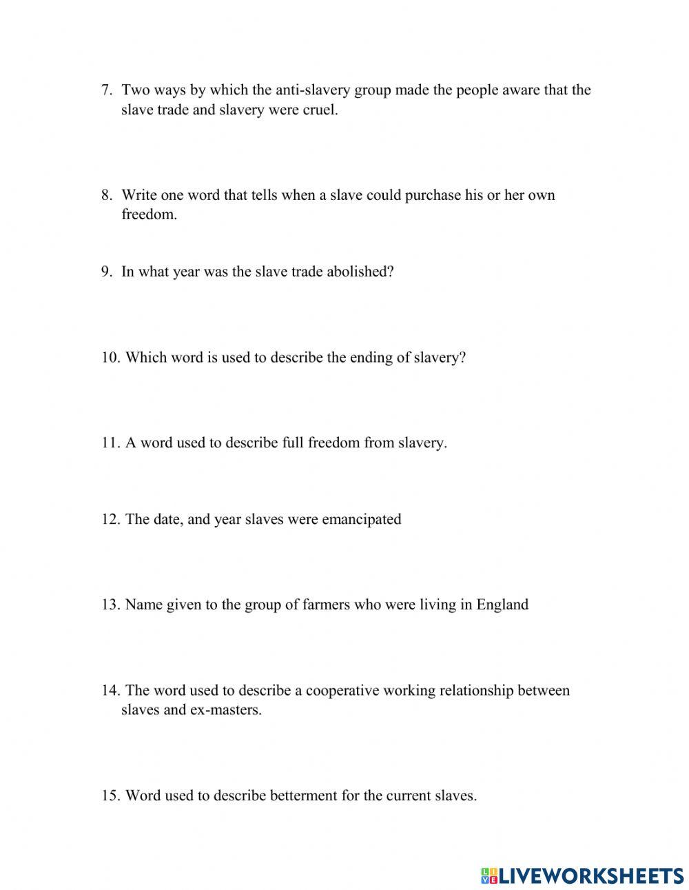 Abolition of Slavery