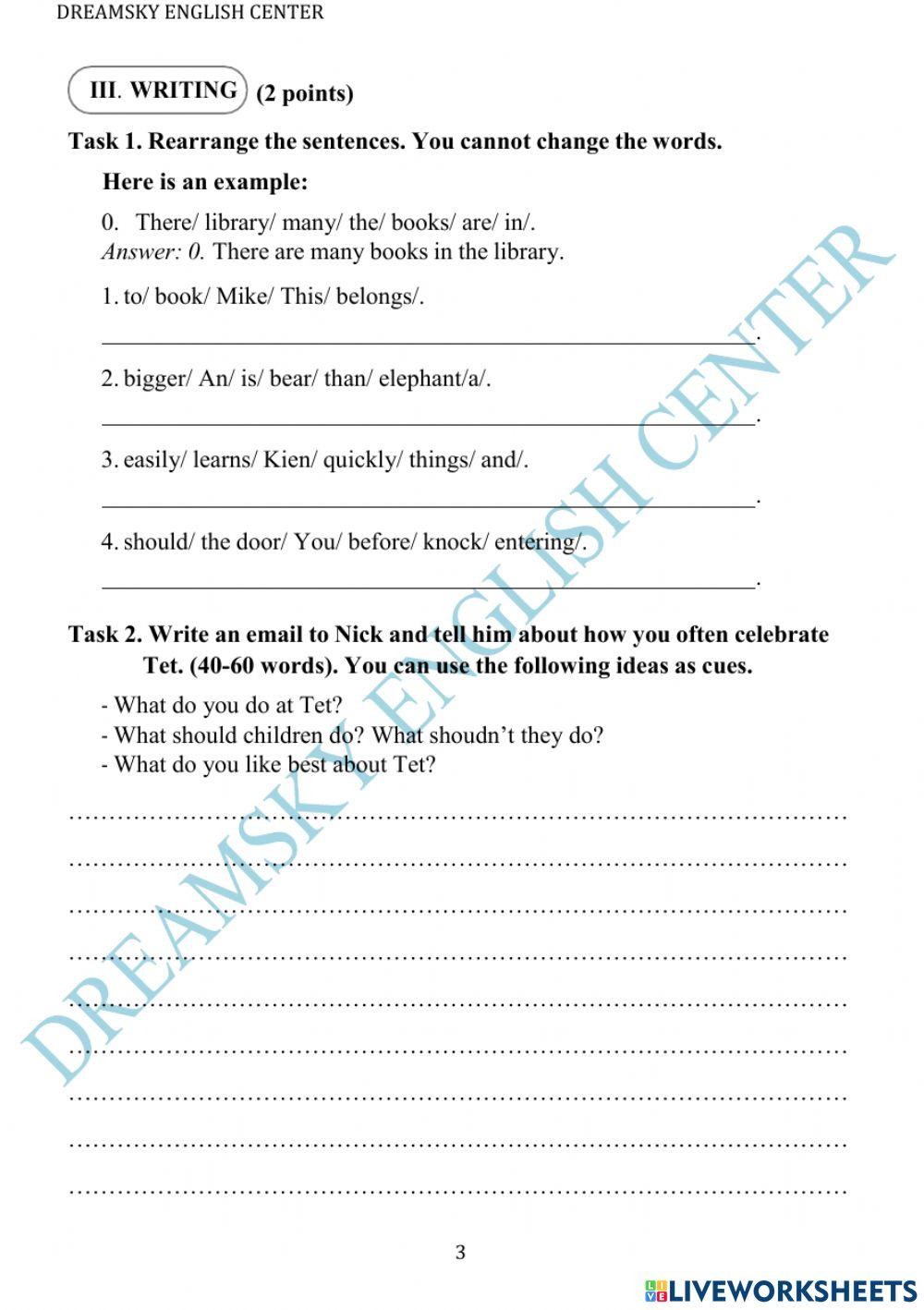Grade 6-Test 1-Semester 1