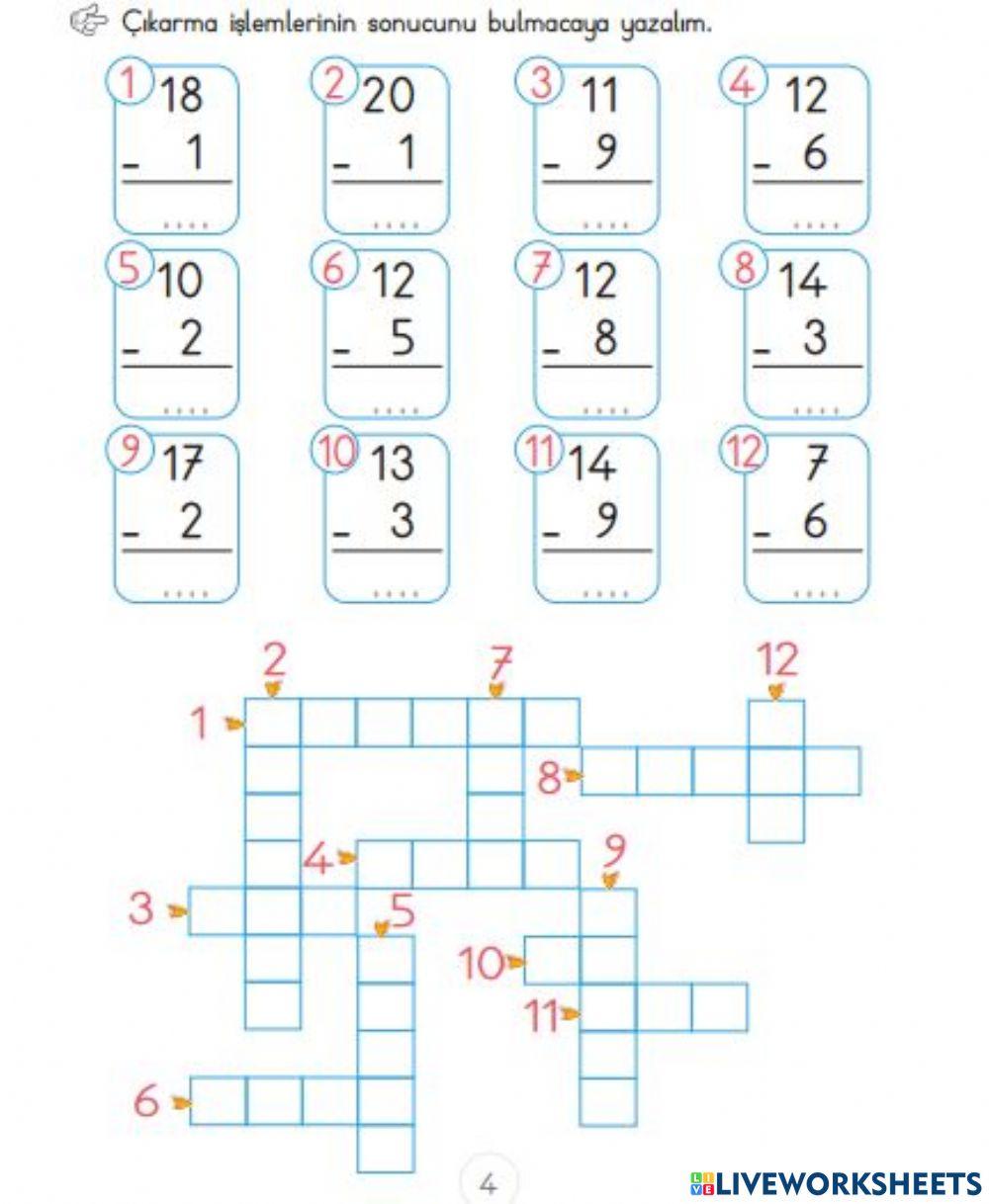 Çıkarma İşlemi̇ Yapalım