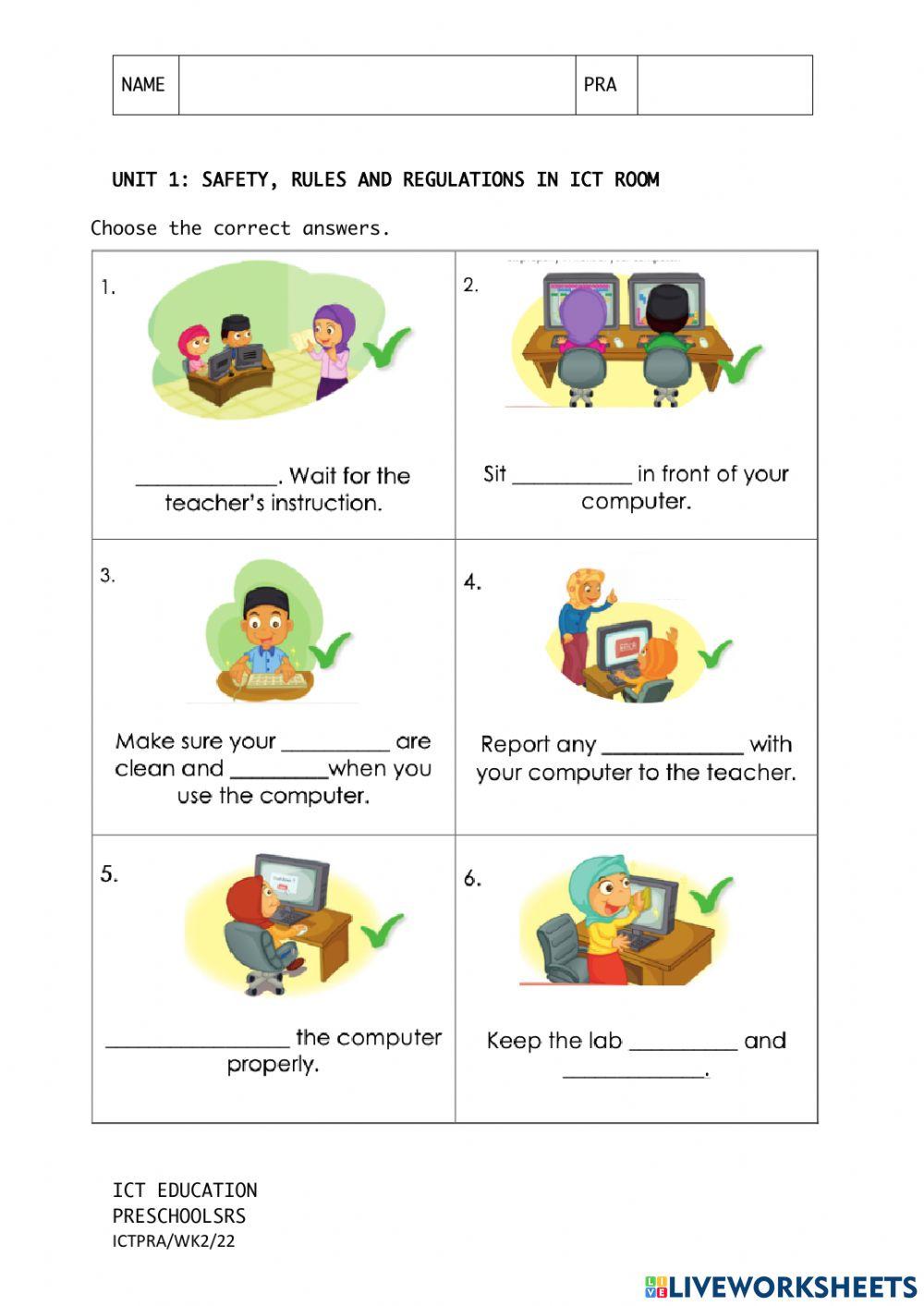 Right things to do in ICT room