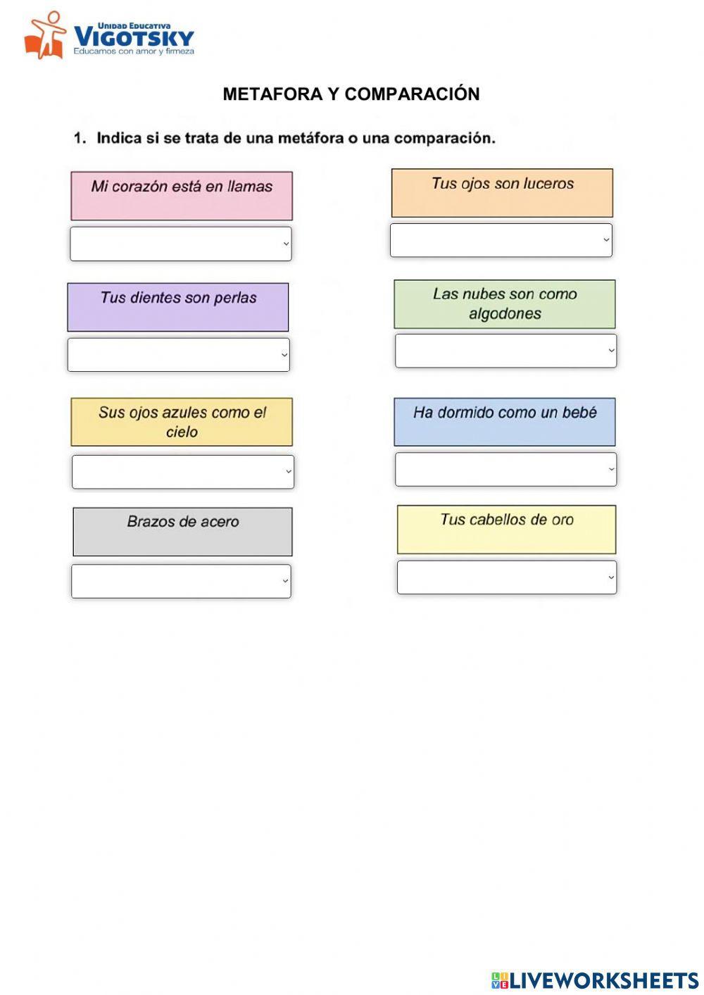 Metafora y comparación