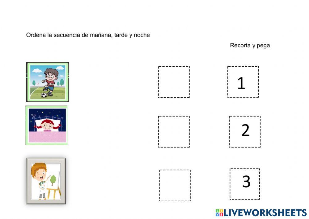 Secuencia mañana, tarde y noche
