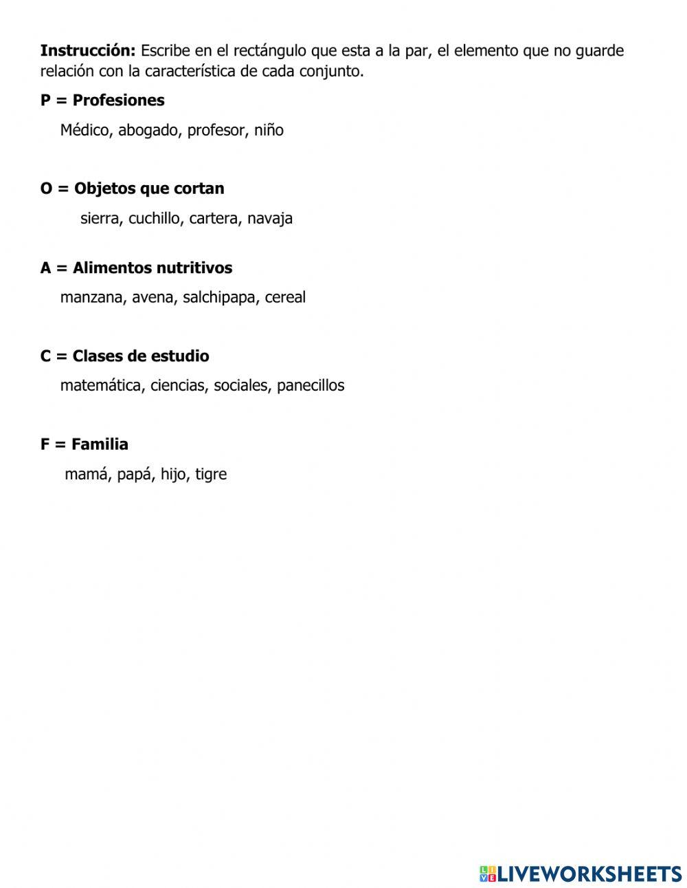 Conjuntos Petenece y No pertenece