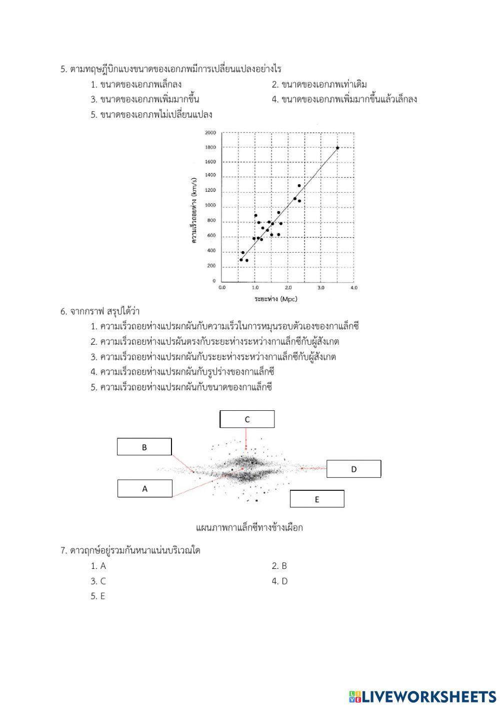 แบบทดสอบวัดผลกลางภาครายวิชาวิทยาศาสตร์โลก และอวกาศ (ว33162)