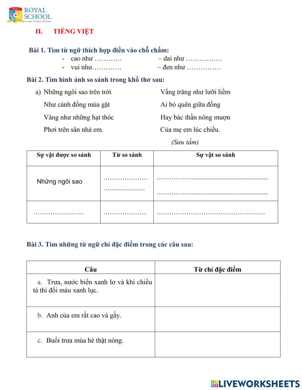 Phiêu bài tập tuần 17