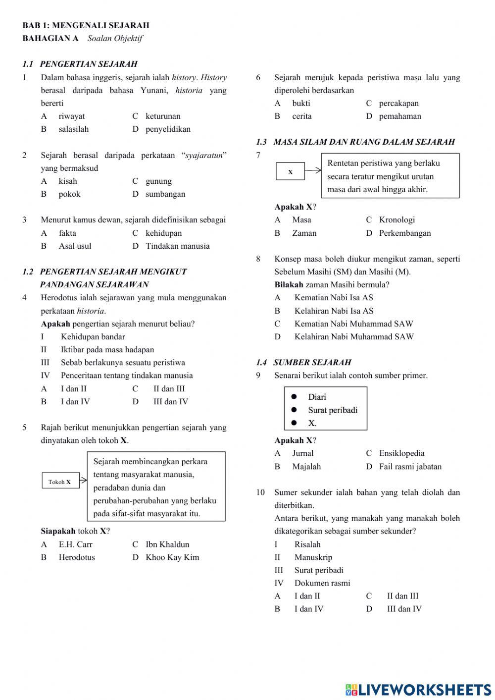 Bab 1: Mengenali sejarah