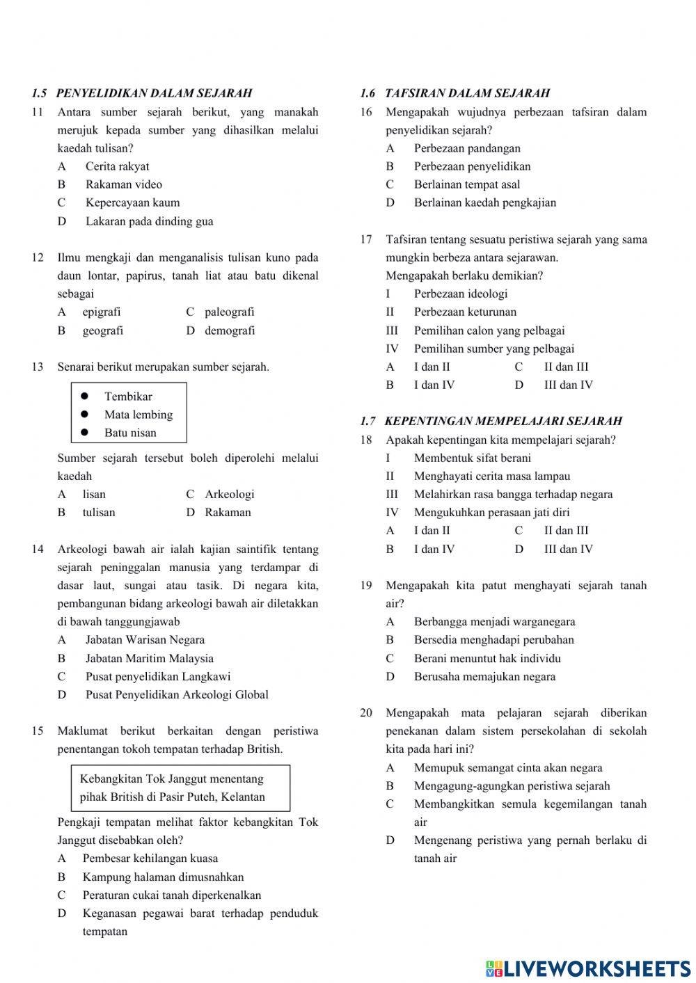 Bab 1: Mengenali sejarah
