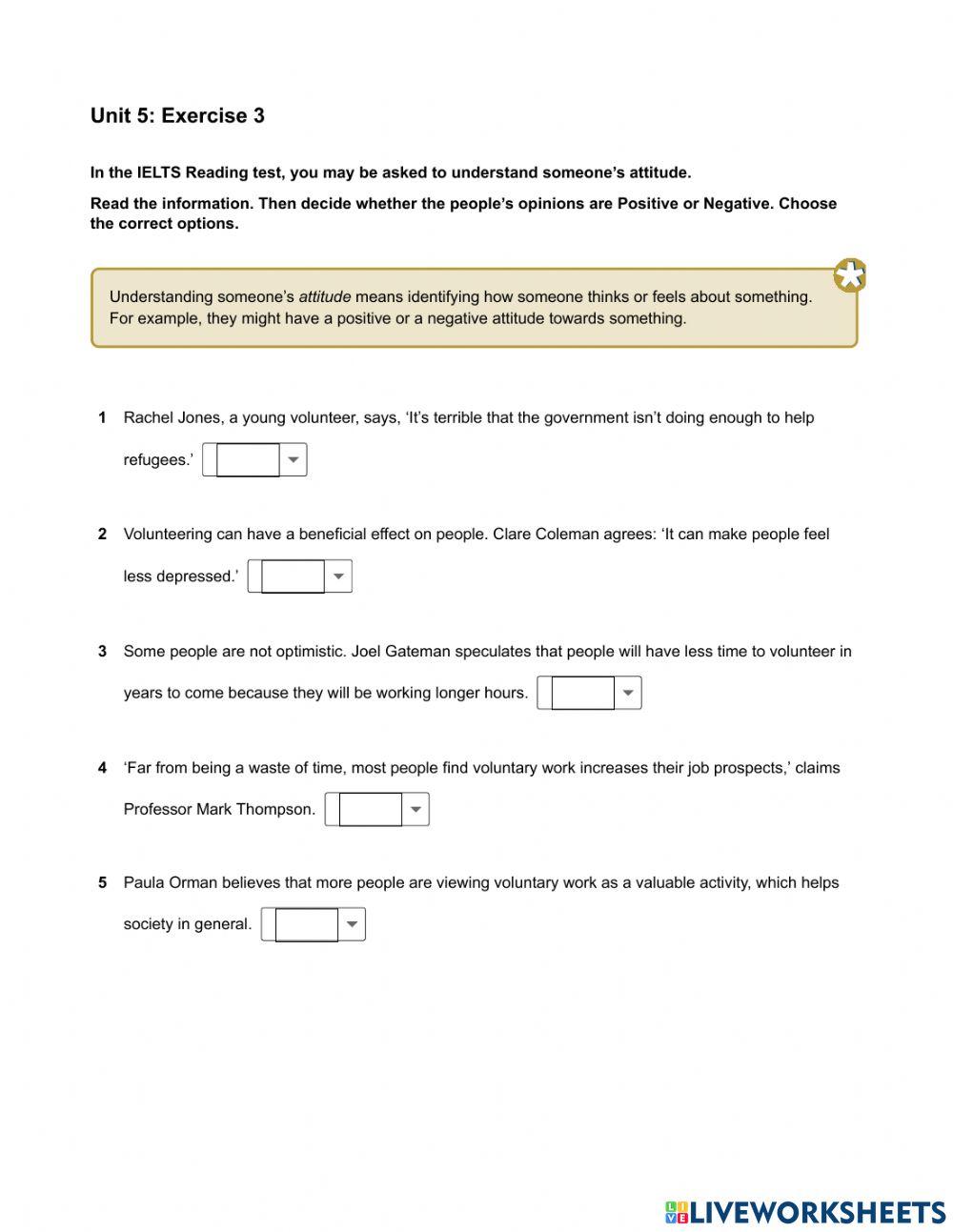 Mindset IELTS 2 - Reading Skills Modules - Unit 5 Ex3