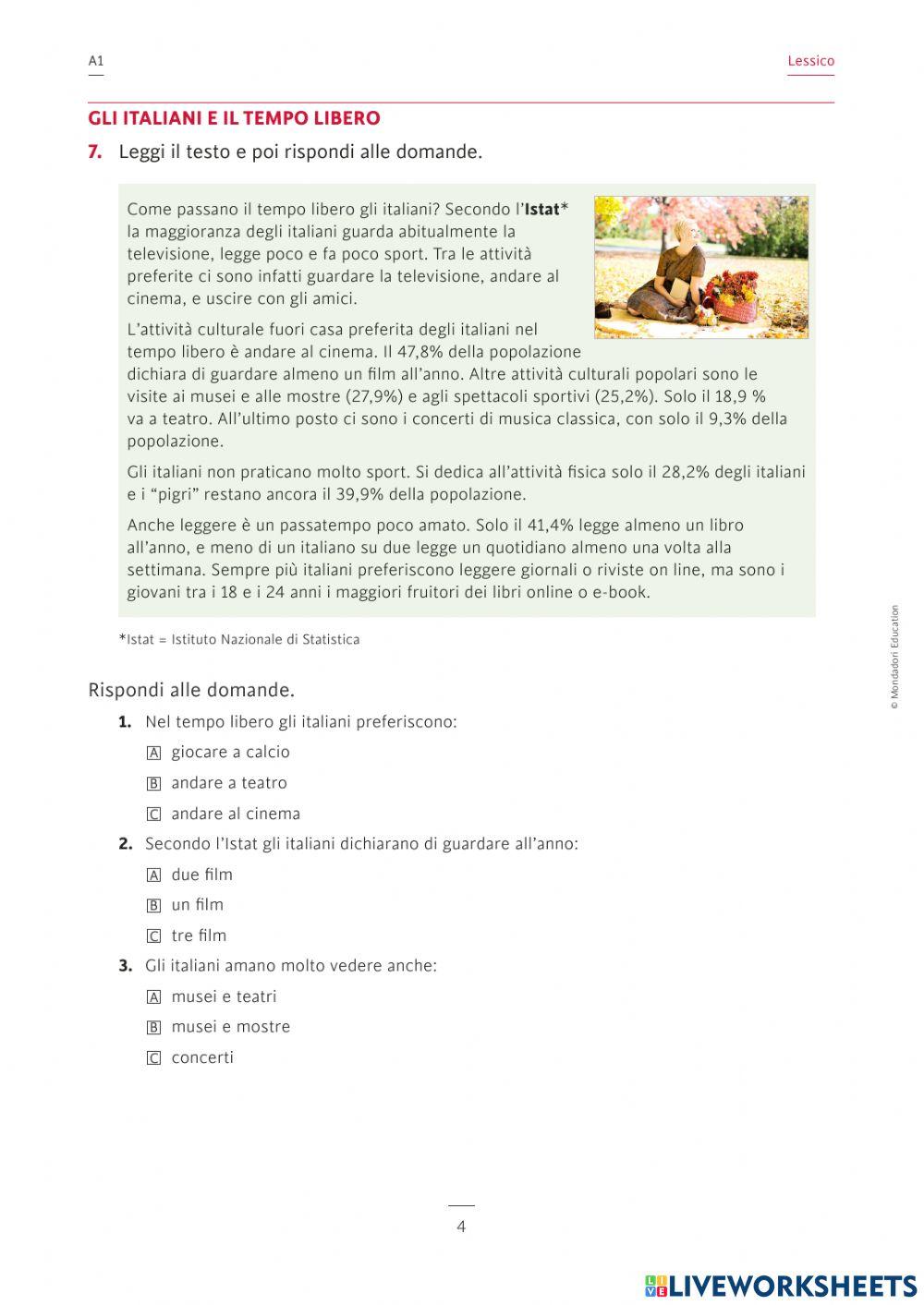 Attività del tempo libero