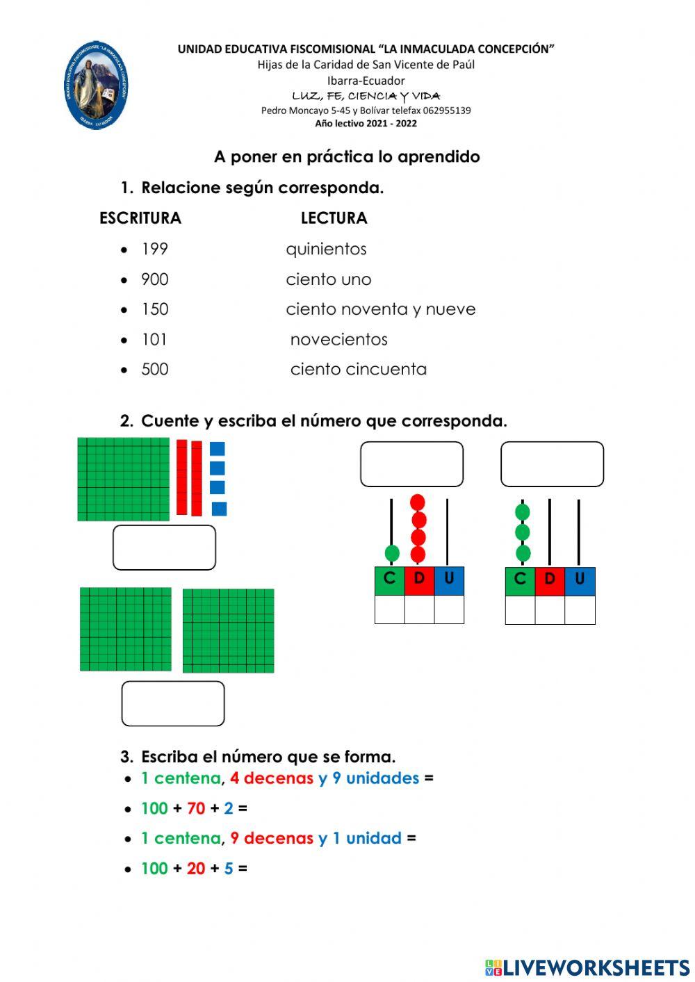 Ejercicios de matemática