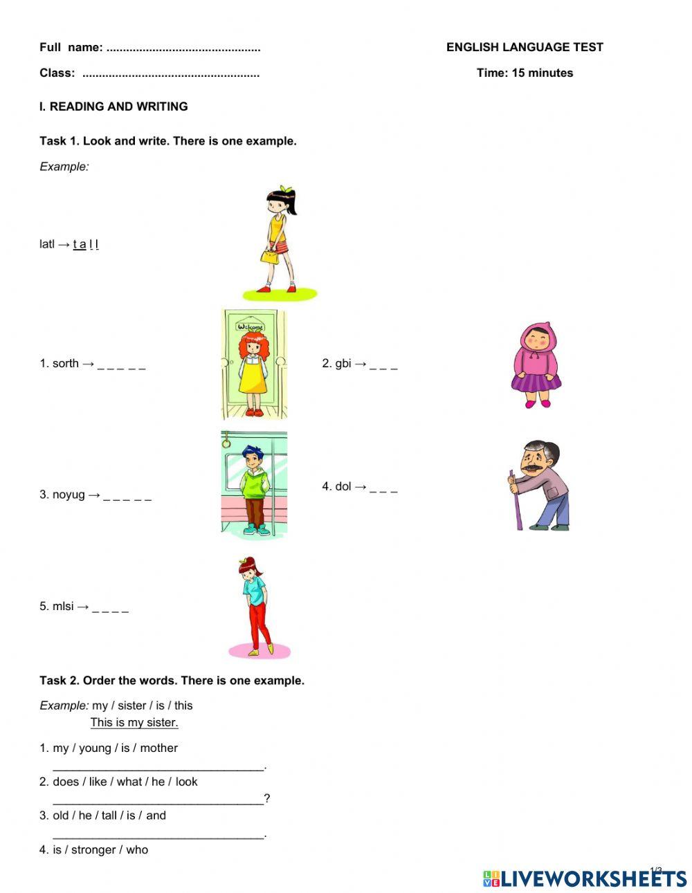 Grade 4-Unit 14-What does he look like
