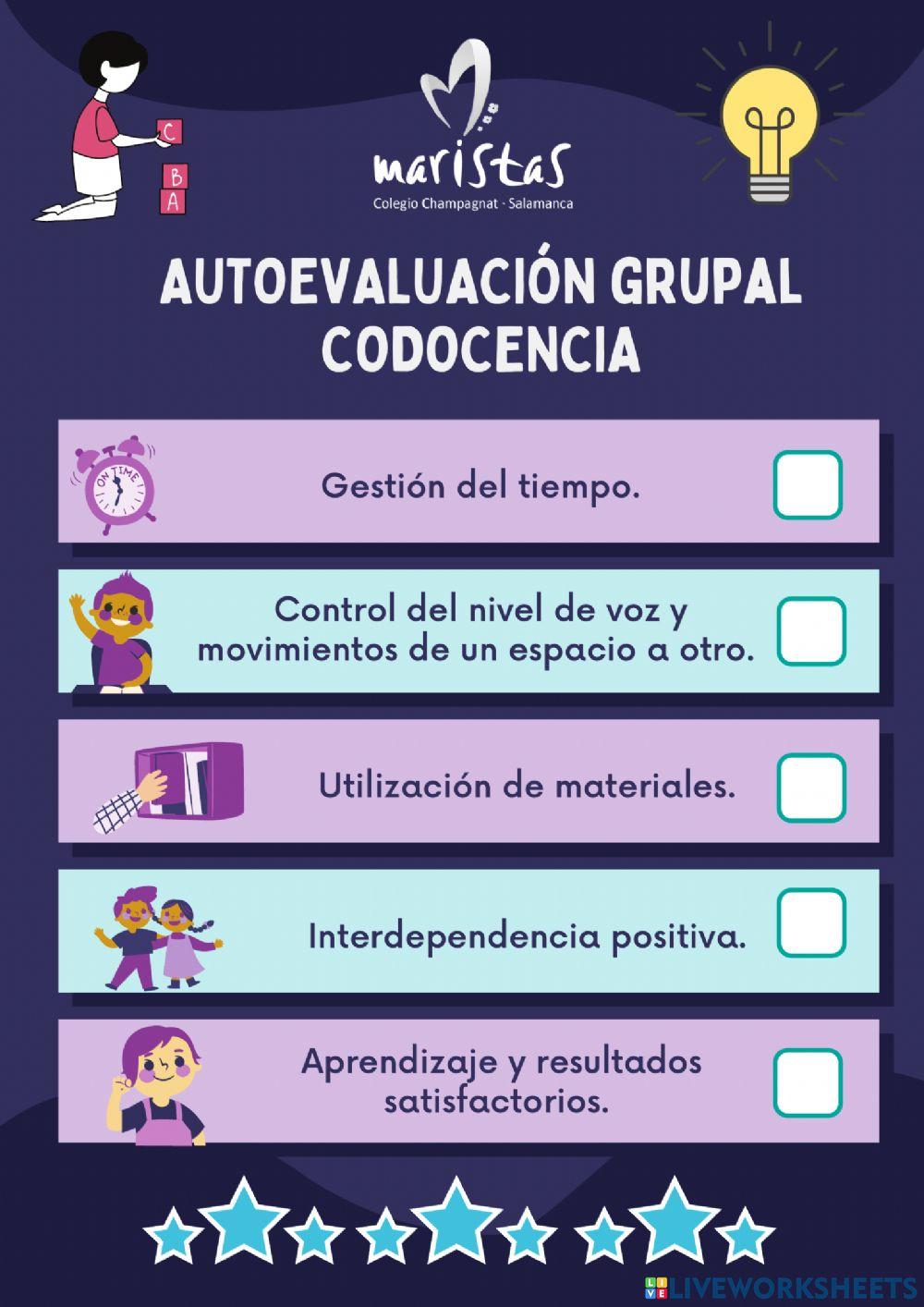 Autoevaluación grupal codocencia